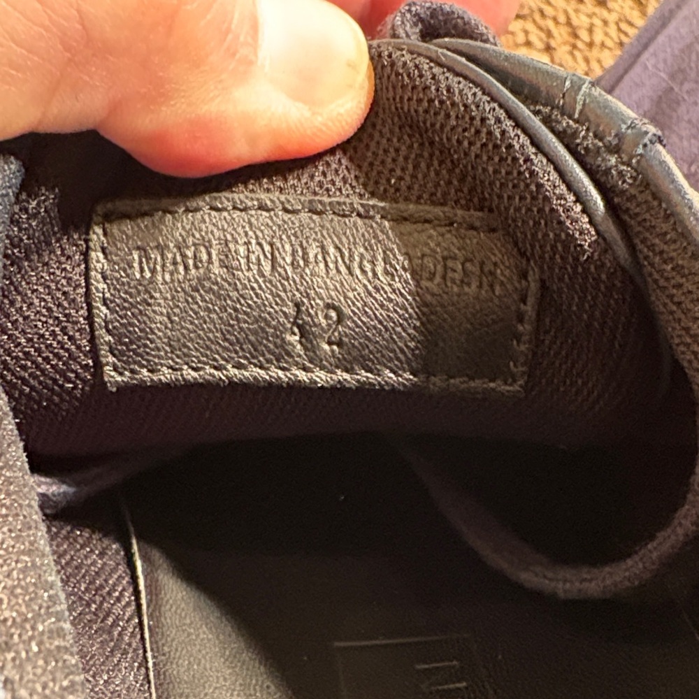 Versace Collection Dark Blue Leather Sneakers - Picture 9 of 9